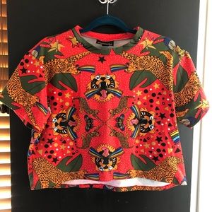 BNWOT Nooworks Tiger Pride Cropped Tee - L
